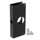 PalpitateC Black U 9585 reinforcement plate fits 1-3/8 inch interior doors, boosting security.