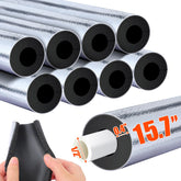 PAMASE 10.5ft pipe insulation around a 1/2in pipe to reduce heat loss.
