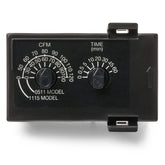 Panasonic WhisperGreen Select CFM settings interface for precise ventilation control.