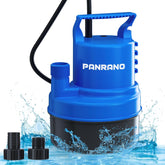 PANRANO submersible pump front view showing compact design for easy handling.