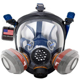 Parcil PT-101 full-face respirator with panoramic lens for clear visibility during work