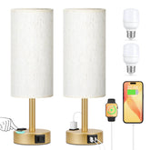 PartageiZ gold base table lamp showcases sturdy base for stable bedside lighting