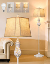 PARTPHONER 64-inch vintage floor lamp with nightlight guides nighttime movement