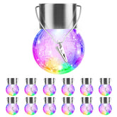 PARTPHONER crackle-glass ball hanging light for cozy outdoor ambiance.