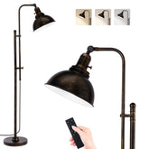 PARTPHONER industrial floor lamp with angled shade for versatile living room lighting