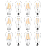 PARTPHONER vintage Edison bulb with clear glass and warm 2700K light