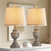 PARTPHONER retro table lamp base in antique grey adds sturdy charm for living rooms
