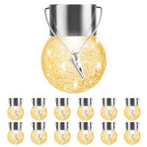 PARTPHONER Solar Outdoor Lights hanging create warm evening ambiance for patios.