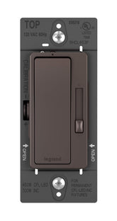 Pass & Seymour Legrand Radiant dimmer front view shows smooth brightness control.