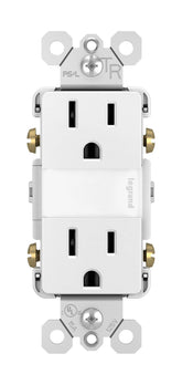 Pass & Seymour radiant night light outlet front view with ambient sensor for automatic illumination.