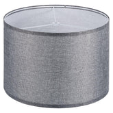 PATIKIL drum shade in gray linen for soft, warm table lamp light