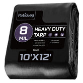 Patiobay tarp 10x12 feet showing 8mil waterproof layer for outdoor protection