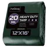 Patiobay Tarp 12x16 full coverage shields outdoor gear from rain and sun