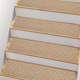 PATTENGO non-slip stair treads top view on wooden stairs reduce slip risk