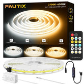 PAUTIX COB LED strip light with tunable white for ambient to task lighting.