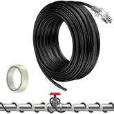 Pawfly 25ft heat tape applied to a pipe to prevent freezing and maintain flow