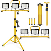 PBPHX 21000 lumen LED work light on an extended tripod for wide outdoor illumination