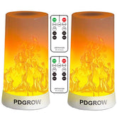 PDGROW LED flame light with remote control for adjustable ambiance
