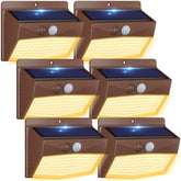 Peasur 6-pack solar outdoor lights with motion sensor illuminate pathways automatically
