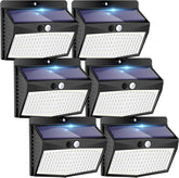 Peasur outdoor motion-sensor solar light highlighting walkways at night