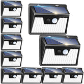 Peasur solar lights with 140 LED beads illuminate outdoor spaces clearly