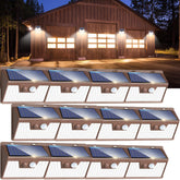 Peasur solar lights 12-pack full-set with 140 LEDs brightens outdoor areas.