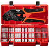 PEBA crimping tool close-up showing precise grip for DIY wiring.