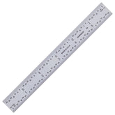 PEC Tools 6-inch machinist ruler front graduations for precise marking
