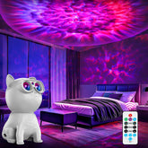 Pedica Galaxy Projector creates colorful bedroom ceiling stars for a soothing bedtime