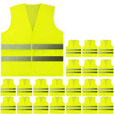 PeerBasics yellow vest front view enhances daytime visibility for outdoor work