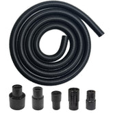 PEISONGFEI 10ft dust collection hose demonstrates flexible reach for workshop cleanup.