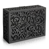 PELSSEL black doorbell cover box front view highlights weatherproof protection.