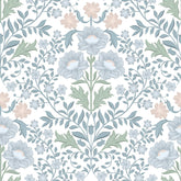 PeonyQueen wildflower wallpaper blue and white pattern for quick decor updates