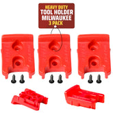 PERCH Milwaukee tool holder front view showing organized workspace for easy access
