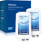 PERCOLA FC1 filter closeup shows Enagic compatibility and improved taste