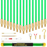 PETUOL 21-foot fiberglass rod kit assembly enables easier wiring through walls