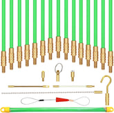 PETUOL 50 feet fiberglass fish tape kit with extendable rods for wire routing