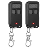 Pevxou LiftMaster remote front view, compact keychain design for quick access.