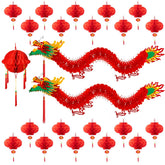 Peywot 3D dragon decor for Lunar New Year creates a dramatic visual centerpiece.
