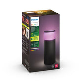 Philips Hue Calla outdoor path light on a walkway showing ambient lighting