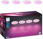 Philips Hue downlight color ambiance showing 16 million colors for mood lighting.
