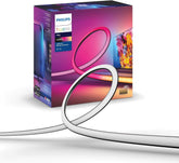 Philips Hue Play Gradient 75-inch TV backlight brackets for immersive viewing.