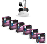 Philips Hue smart downlights six-pack box for quick room upgrade.