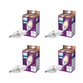 Philips Smart 40W B12 candle bulbs in a 4-pack with tunable white for decorative lighting.