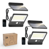 Philips Solar Security Light front view shows bright 6500K daylight flood for outdoor visibility.