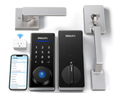 Philips Wi-Fi Smart Lock with Handle front view shows modern keyless entry at the main door.