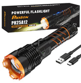 PHIXTON PH25A12 flashlight front view showcases compact design for outdoor use