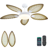 PHORUS 52-inch palm leaf ceiling fan remote for effortless cooling