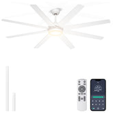 Phylluz 72-inch ceiling fan with lights for expansive spaces.