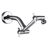 Pichrain shower arm chrome 5-inch extension for flexible height and angle.